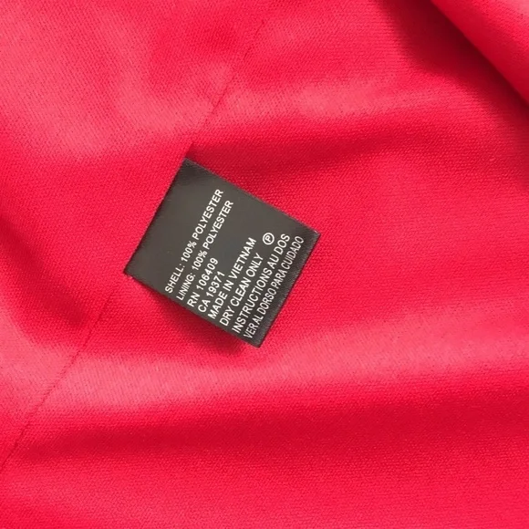 Tahari ASL Sheath Dress Sheer Overlay Red Size 8 - Picture 11 of 12